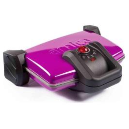Arnica GH26122 Ayvalık 1800 W 6 Adet Pişirme Kapasiteli Teflon Çıkarılabilir Plakalı Izgara ve Tost Makinesi Fuşya 