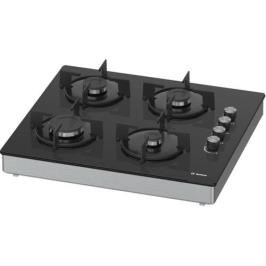 Bosch POP0C6B10O 4 Gözlü Gazlı Cam Yüzeyli Set Üstü Ocak Siyah
