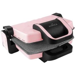 Karaca Future 1800 W 2 Adet Pişirme Kapasiteli Teflon Çıkarılabilir Plakalı Izgara ve Tost Makinesi Pembe 