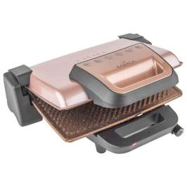 Karaca Rosegold Granit 1800 W 6 Adet Pişirme Kapasiteli Teflon Çıkarılabilir Plakalı Izgara ve Tost Makinesi