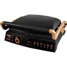 Sarex 3410 Toast Chef 1800 W 6 Adet Pişirme Kapasiteli Çift Yönlü Çelik Tost Makinesi Siyah