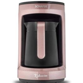 Schafer Kahvecim 600 W 4 Fincan Kapasiteli Türk Kahve Makinesi Rose-Gold