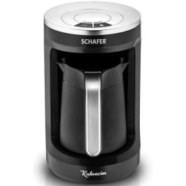 Schafer Kahvecim 600 W 4 Fincan Kapasiteli Türk Kahve Makinesi Siyah