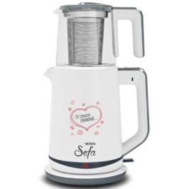 Vestel Sefa 1650 W 1.1 lt Demleme 1.9 lt Su Isıtma Kapasiteli Çay Makinesi Beyaz