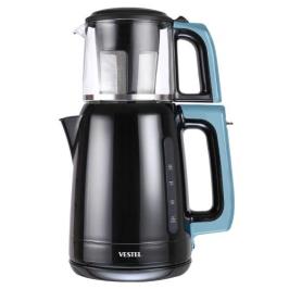 Vestel Sefa 3000 1700 W 0.9 lt Demleme Çay Makinesi Siyah-Mavi